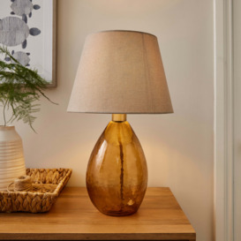 Fentress Recycled Glass Table Lamp, Large Brown