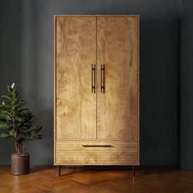 Bryant Double Wardrobe, Mango Wood Effect Wood (Brown)