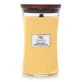 Woodwick Seaside Mimosa Large Hourglass Candle Peach