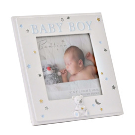 Bambino Resin Baby Boy Photo Frame White