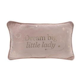 Bambino Little Lady Velvet Cushion Blush