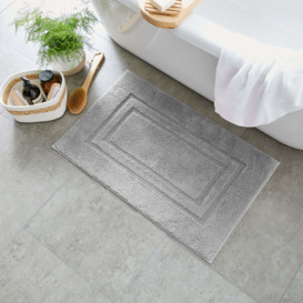 Luxury Cotton Bath Mat Silver