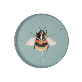 Meg Hawkins Bee Wall Clock Blue