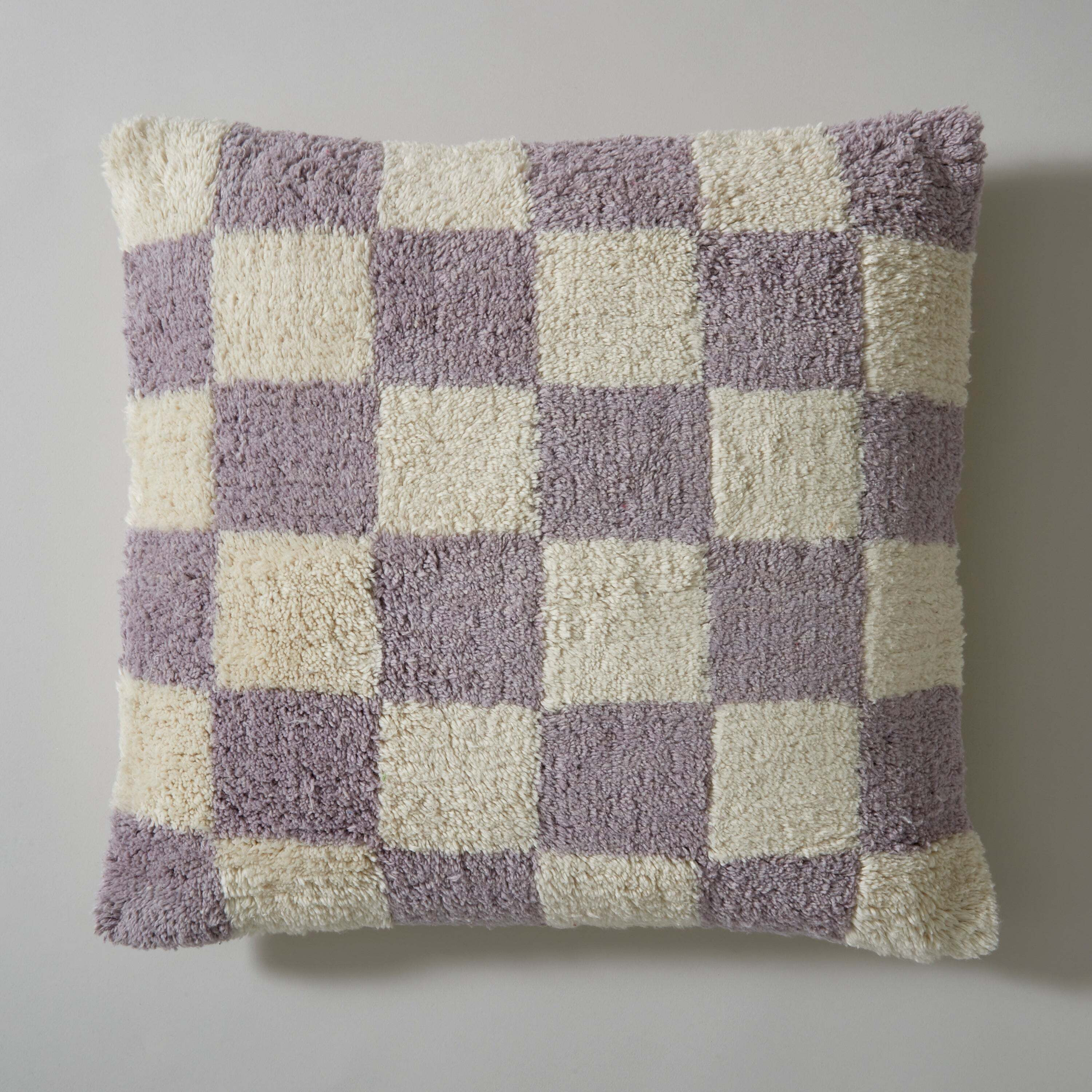 Tufted Checkerboard Cushion Lilac