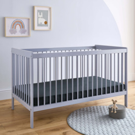 CuddleCo Nola Cot Bed, Painted Pine Light Blue