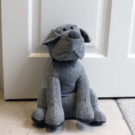 Riva Home Herringbone Dog Doorstop Grey