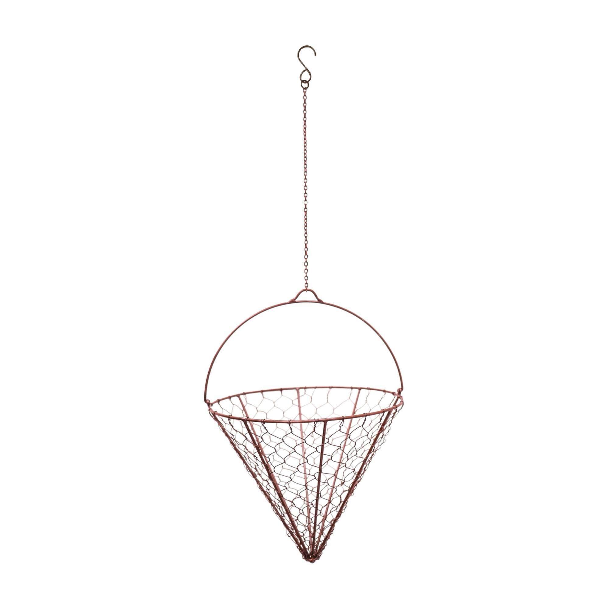 Netted Wire Outdoor Hanging Cone Bronze