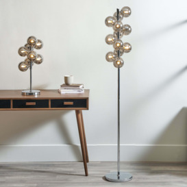 Vecchio Lustre Floor Lamp Silver