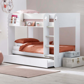 Mars Bunkbed and Underbed Trundle White