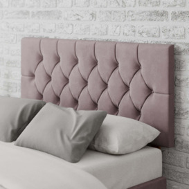 Olivier Plush Velvet Headboard Blush (Pink)