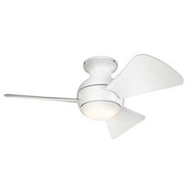 Kichler Sola Ceiling Fan with Light & Remote, 86cm White