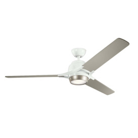 Kichler Zeus Ceiling Fan with Light & Remote, 152cm White