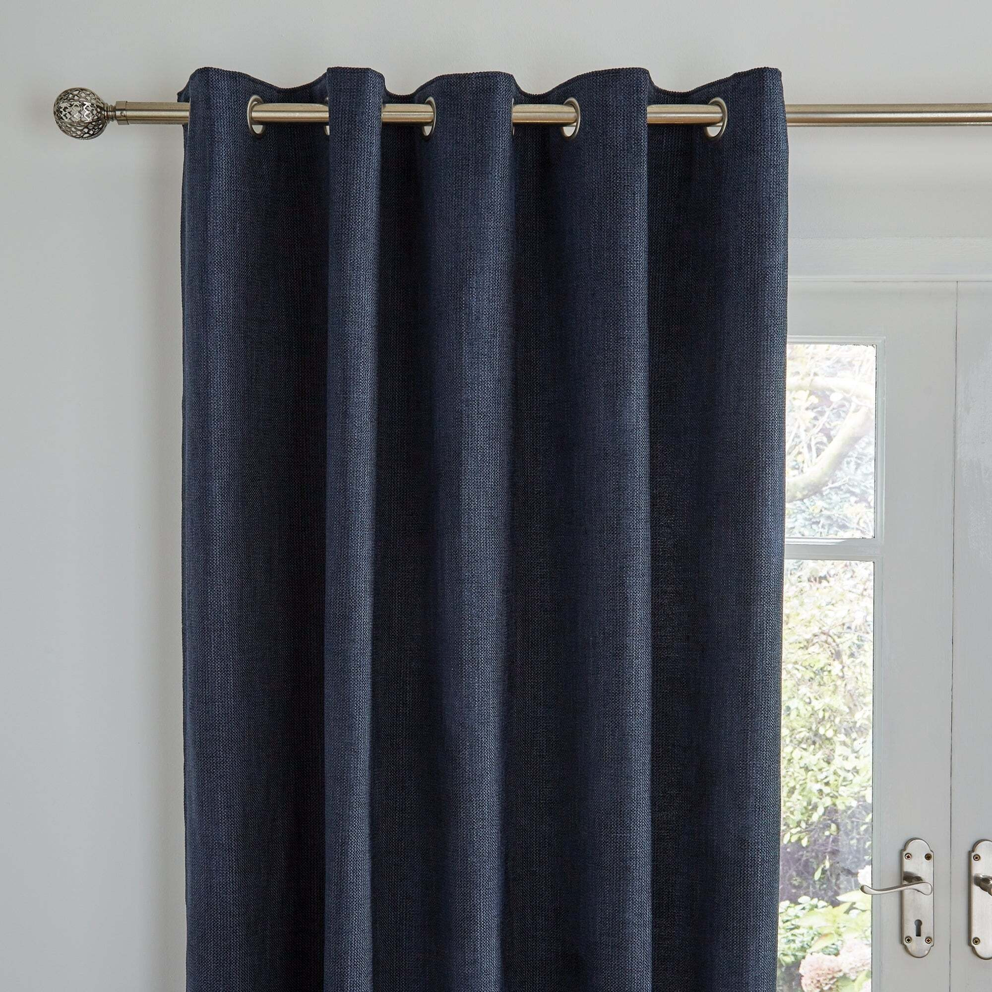 Wynter Thermal Eyelet Door Curtain Navy