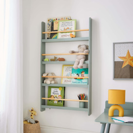 Kids Amber Wall Mounted Book Shelf Green