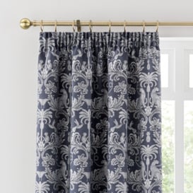 Zanzibar Pencil Pleat Curtains Blue