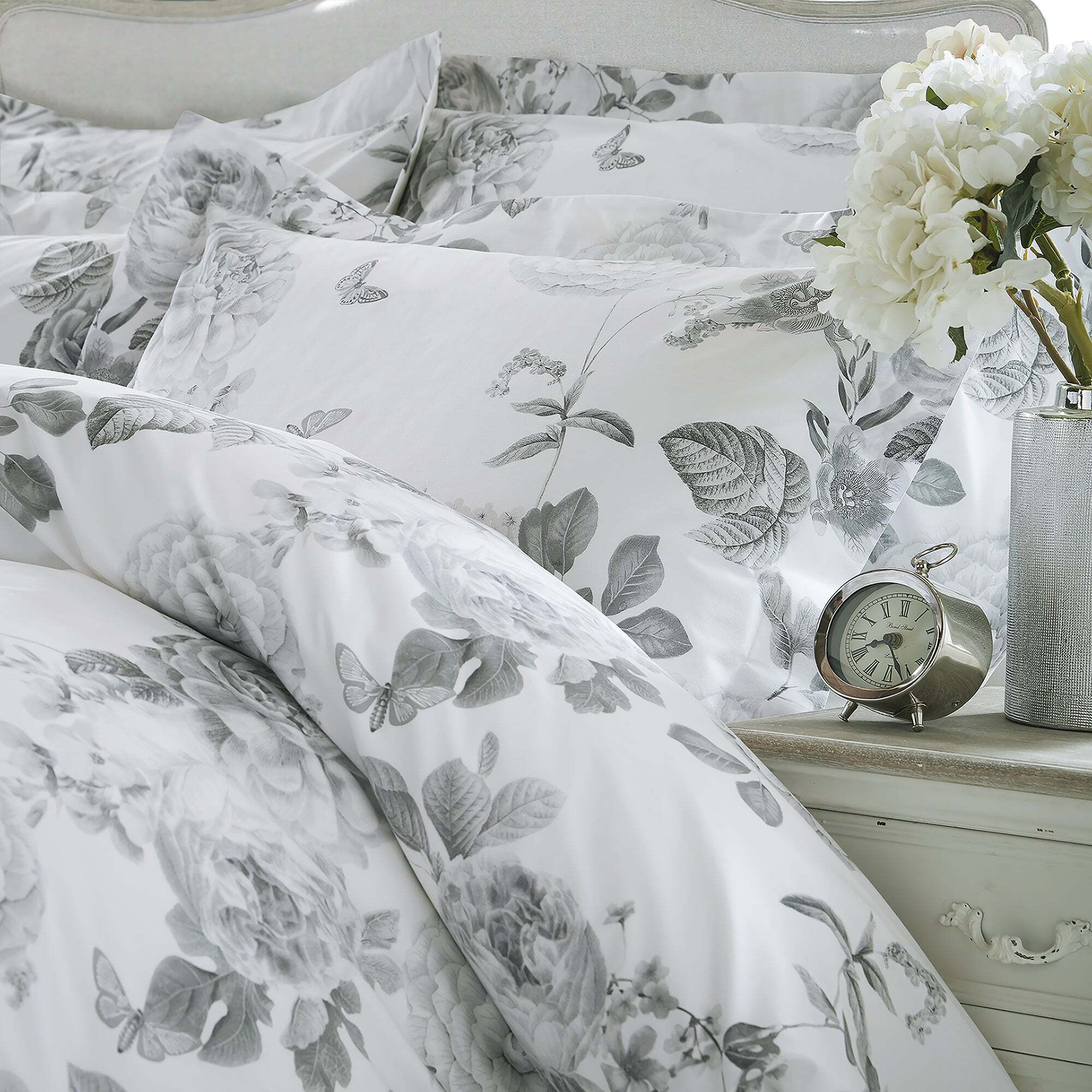 Holly Willoughby Adele Grey Duvet Cover & Pillowcase Set Grey