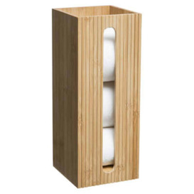 Terre Bamboo Toilet Roll Holder Brown