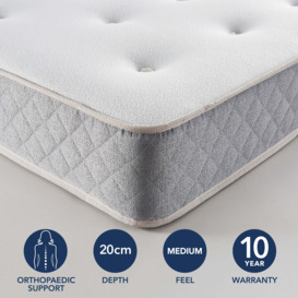 Fogarty Just Right Gel Orthopaedic Open Coil Mattress White
