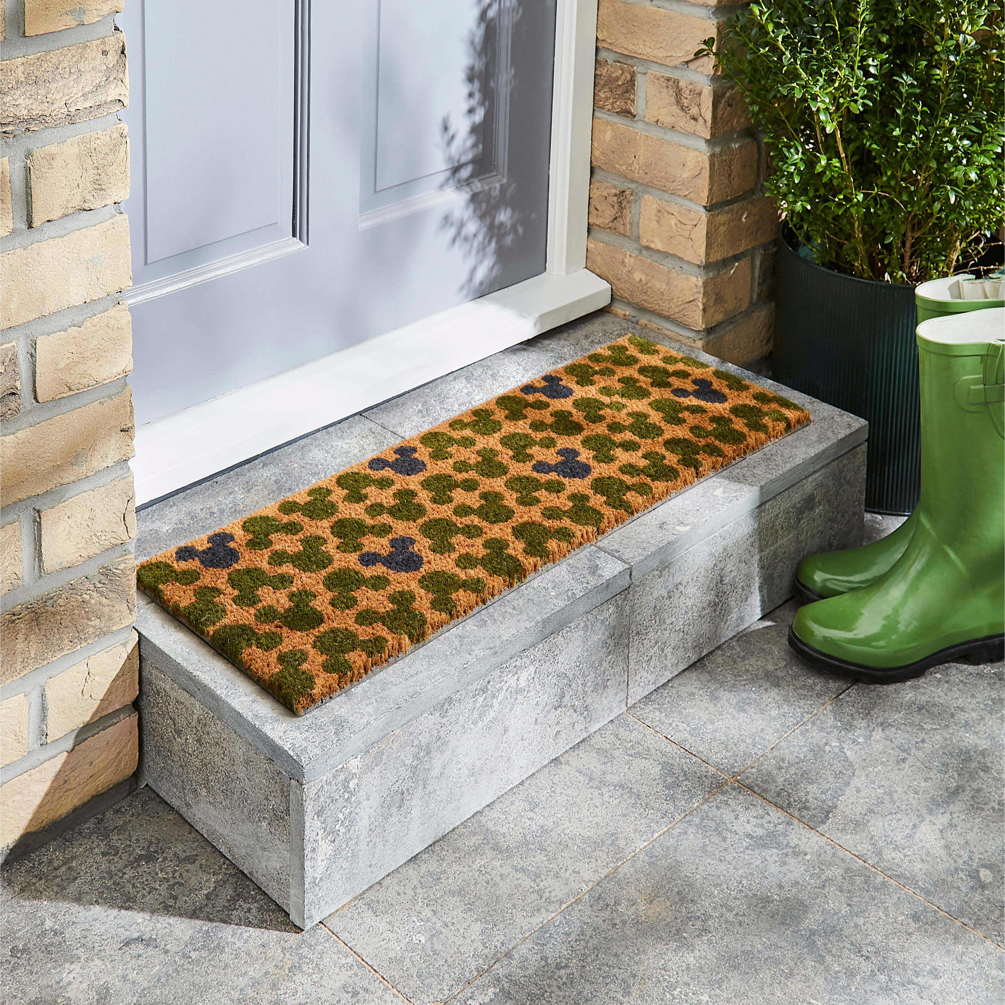 Disney Mickey Mouse Coir Step Doormat yellow
