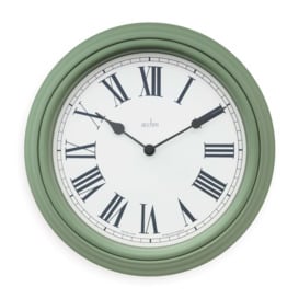Acctim Devonshire Traditional Roman Wall Clock Green