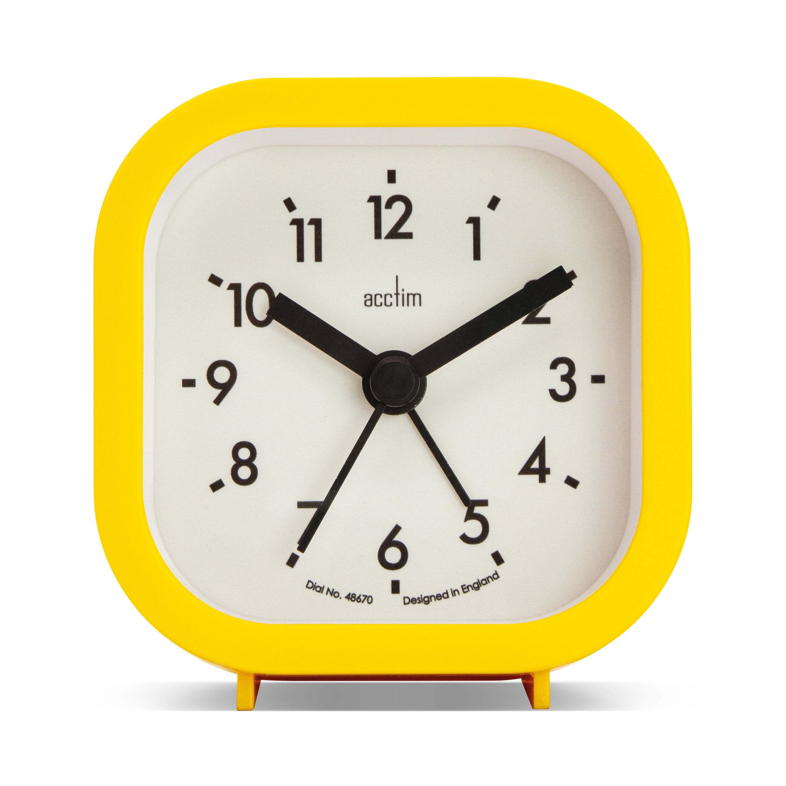 Acctim Robyn Mini Alarm Clock Yellow