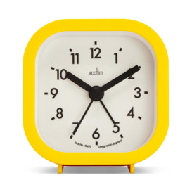 Acctim Robyn Mini Bedside Alarm Clock Yellow