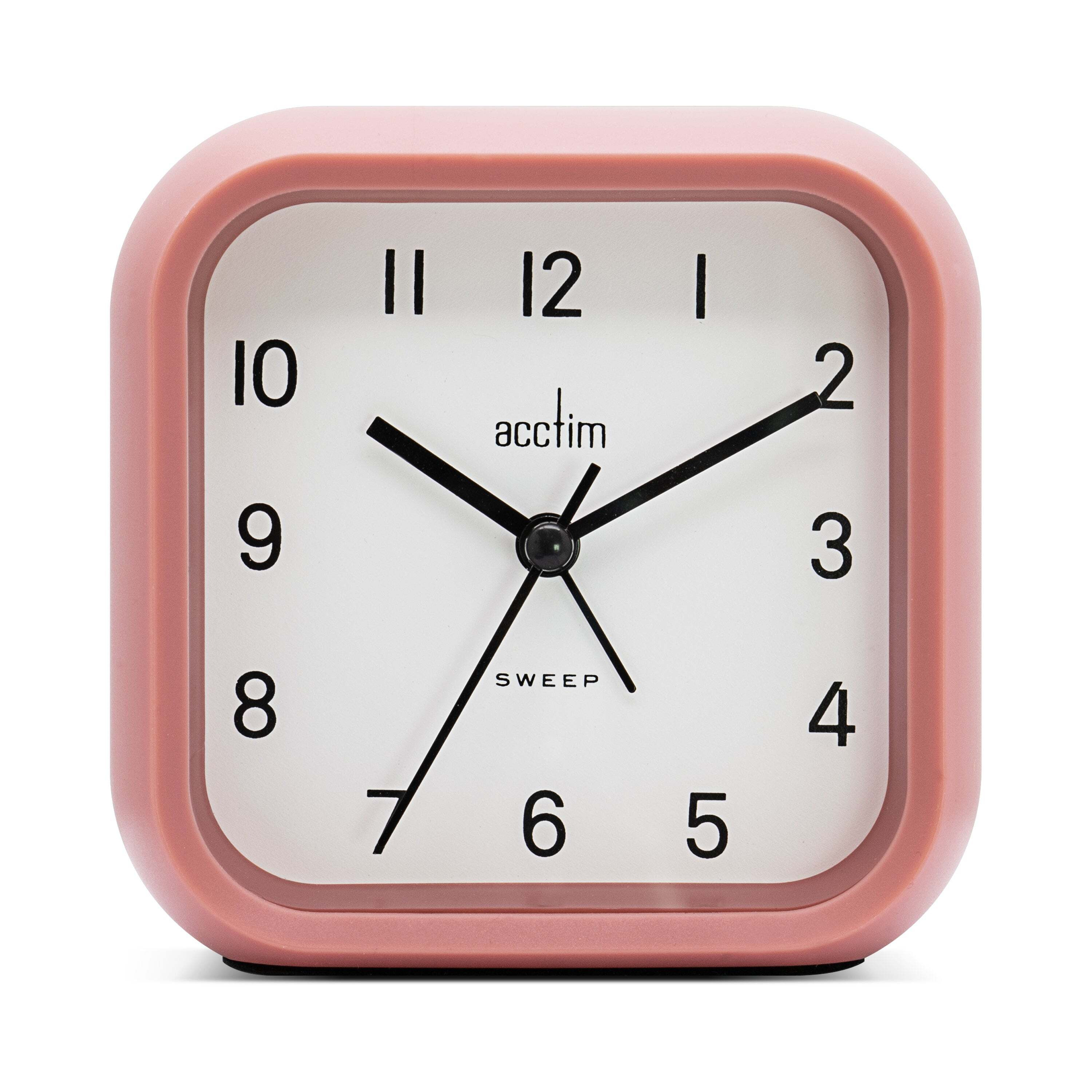 Acctim Carter Superbrite Alarm Clock Coral