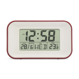 Acctim Alta Retro Digital Alarm Clock Red