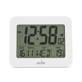 Acctim Otto Digital Alarm Clock White
