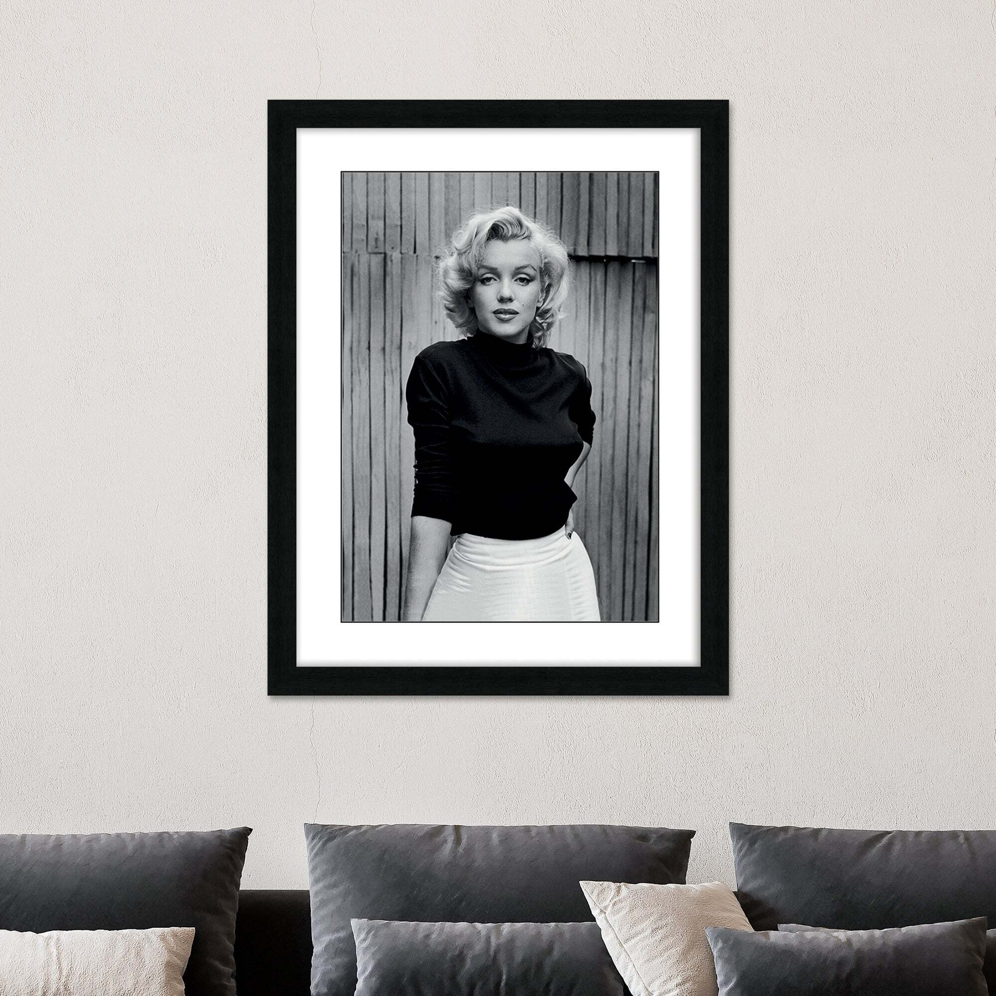The Art Group Marilyn Monroe Framed Print Black and white