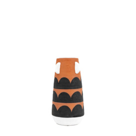 Cardea Small Abstract Terracotta Vase Brown