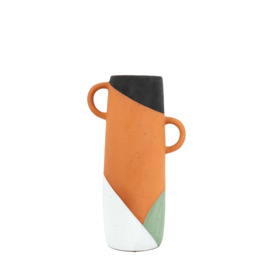 Cardea Medium Abstract Terracotta Vase MultiColoured