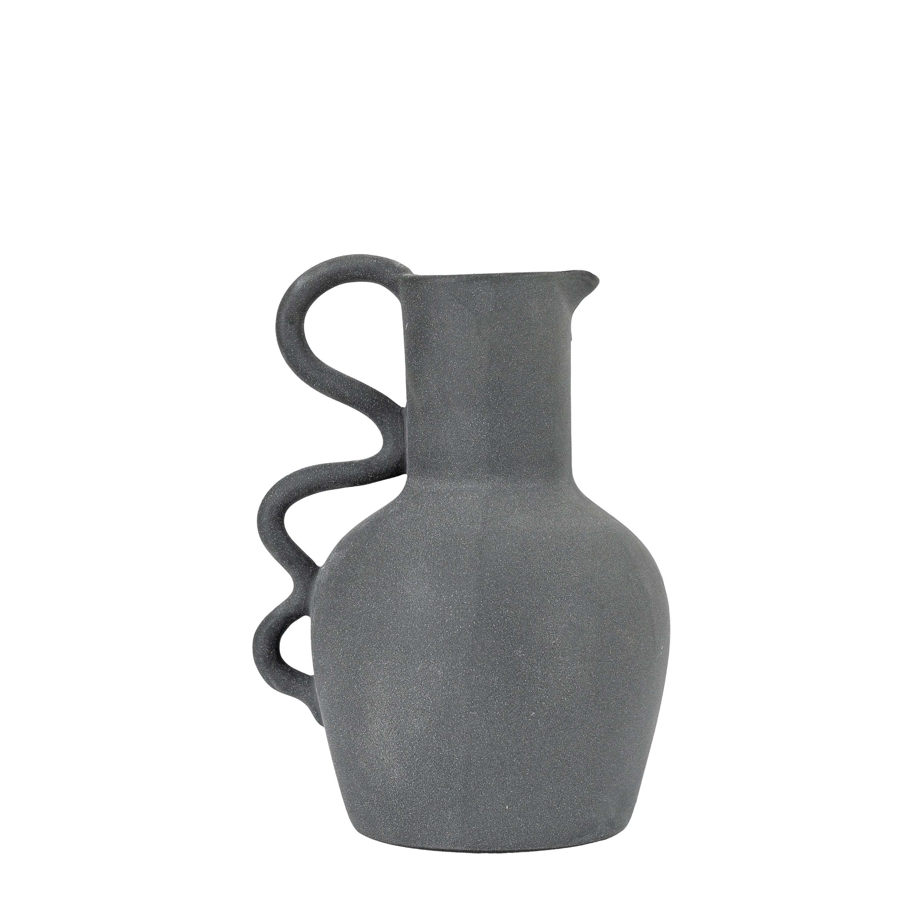 Toft Large Black Stoneware Jug Vase Black