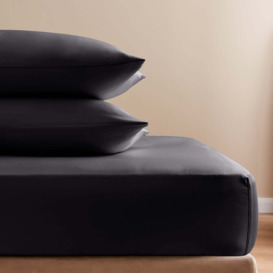 Soft & Silky Fitted Sheet Black