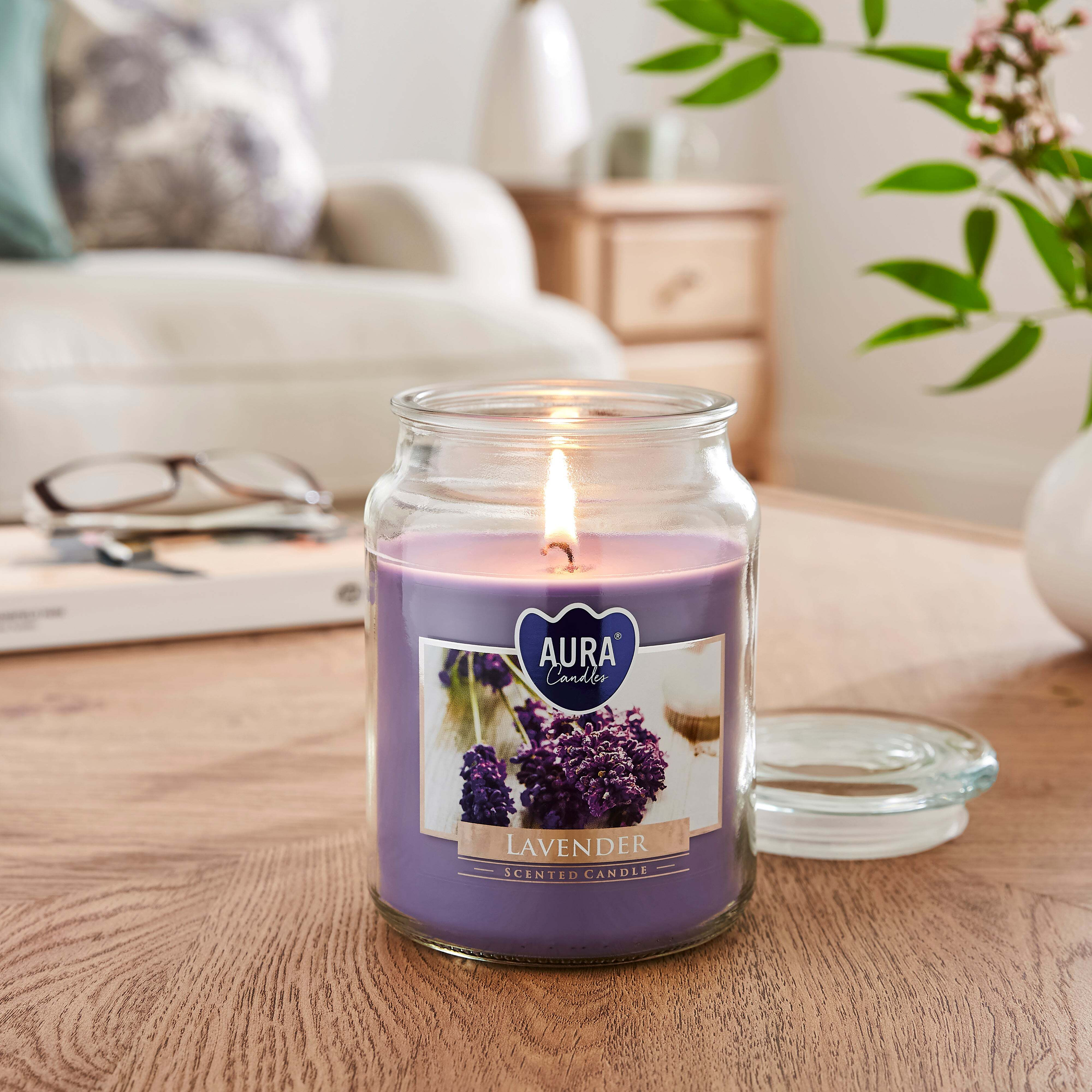 Lavender Jar Candle Purple