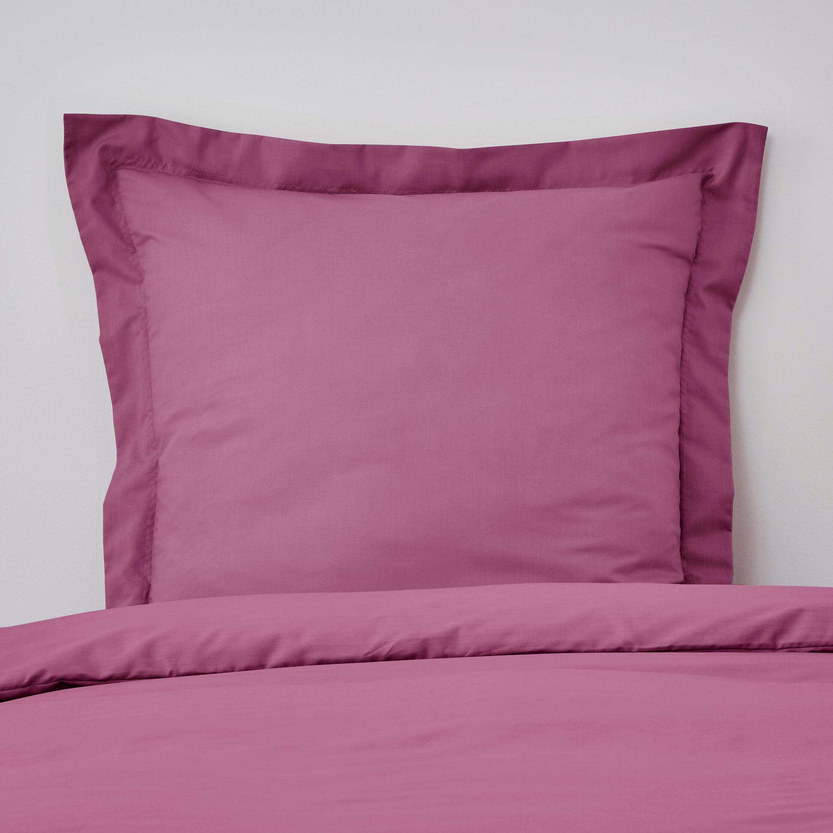 Non Iron Plain Dye Continental Square Pillowcase Pastel Pink