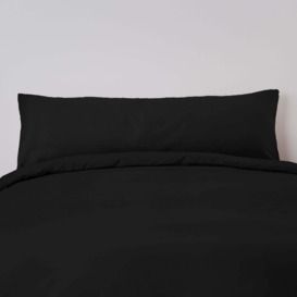 Non Iron Plain Dye Black Body Pillowcase Black