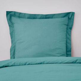 Non Iron Plain Dye Aqua Continental Pillowcase Aqua (Blue)