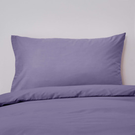 Set of 2 Non Iron Plain Dye Purple Standard Pillowcases Purple