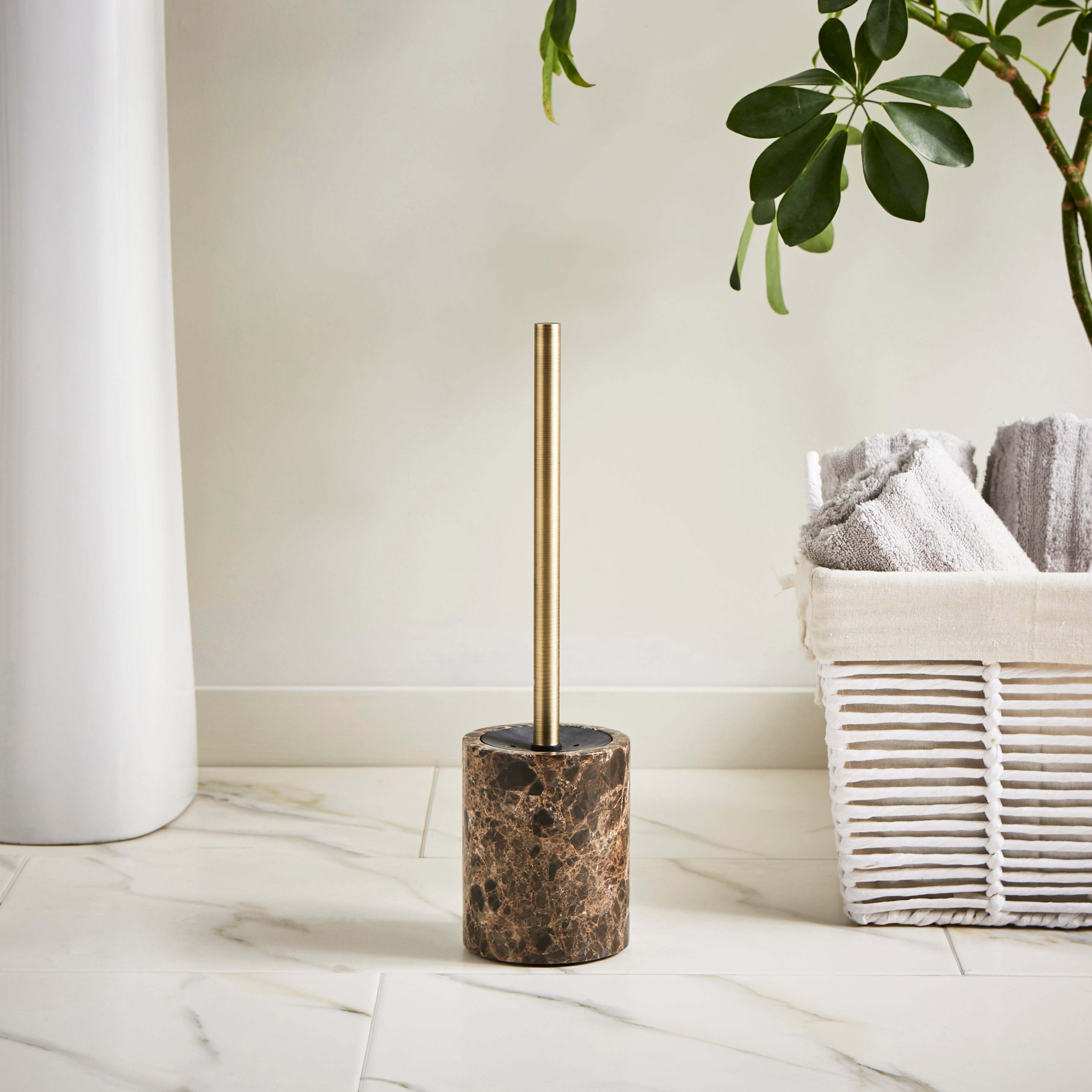 Dorma Purity Marble Toilet Brush Stone (Brown)