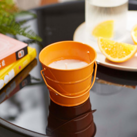 Basic Citronella and Eucalyptus Oil Mini Bucket Candle Orange