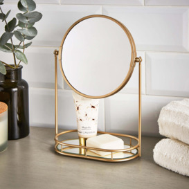 Modern Luxe Free Standing Dressing Table Mirror Brushed Bronze