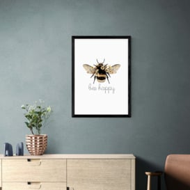East End Prints Bee Happy Print Natural
