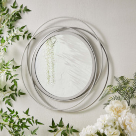 Zen Luxe Round Indoor Outdoor Wall Mirror Silver