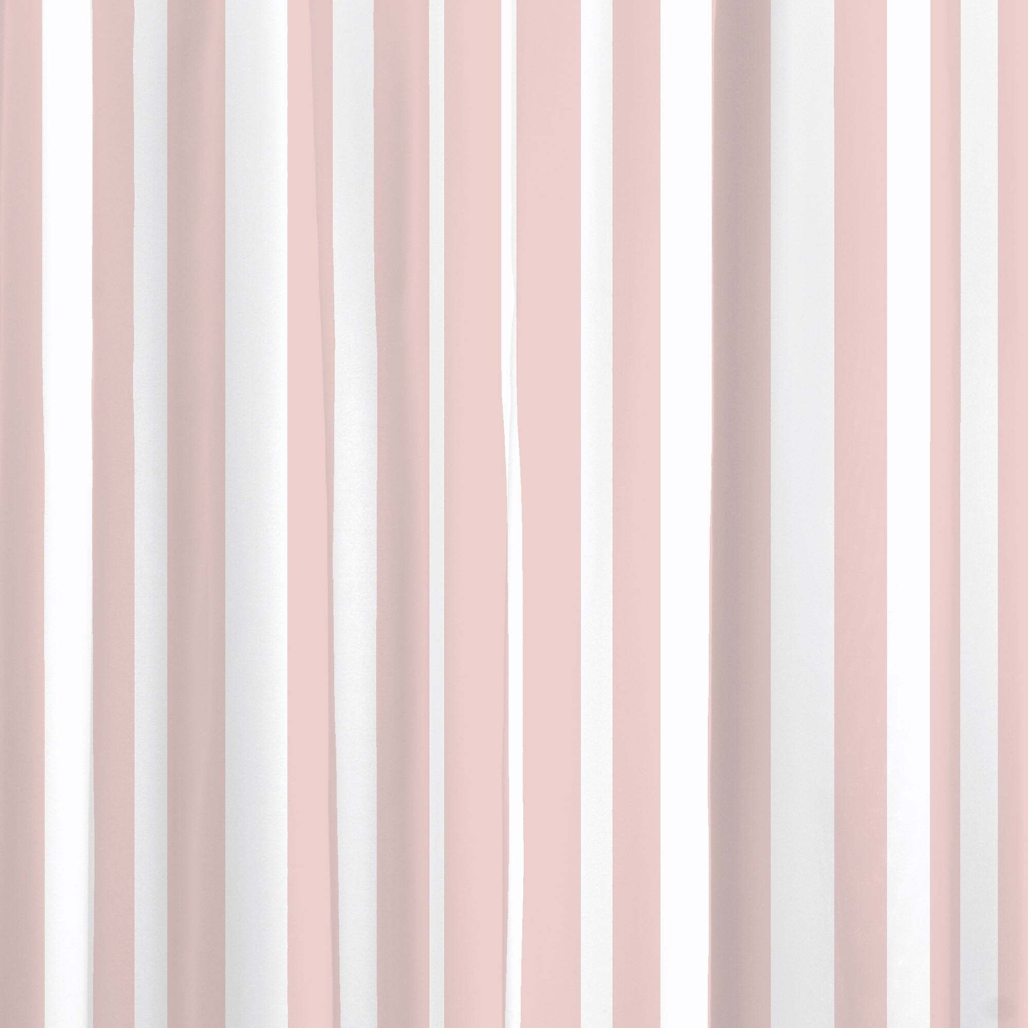 Bold Stripe Shower Curtain Pink/White