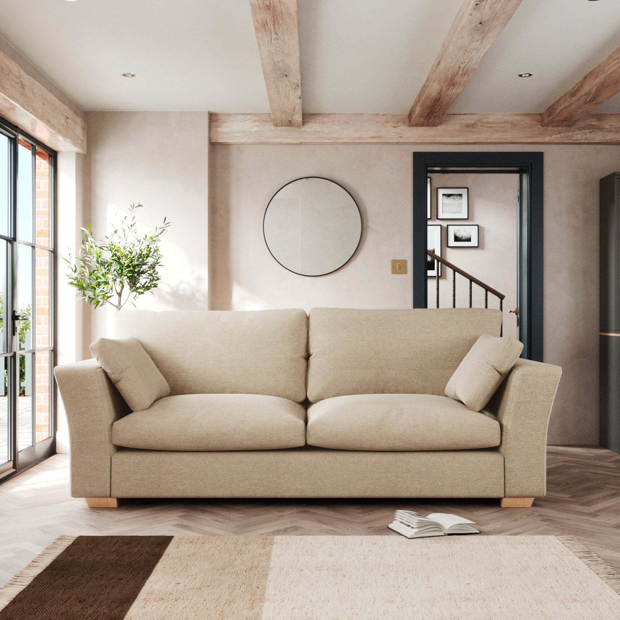 Blakeney 4 Seater Sofa Tonal Weave Natural