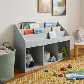 Kid's Casey Wide Storage Bookcase Grey