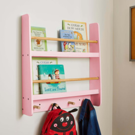 Kid's Mia Small Wall Bookcase Pink