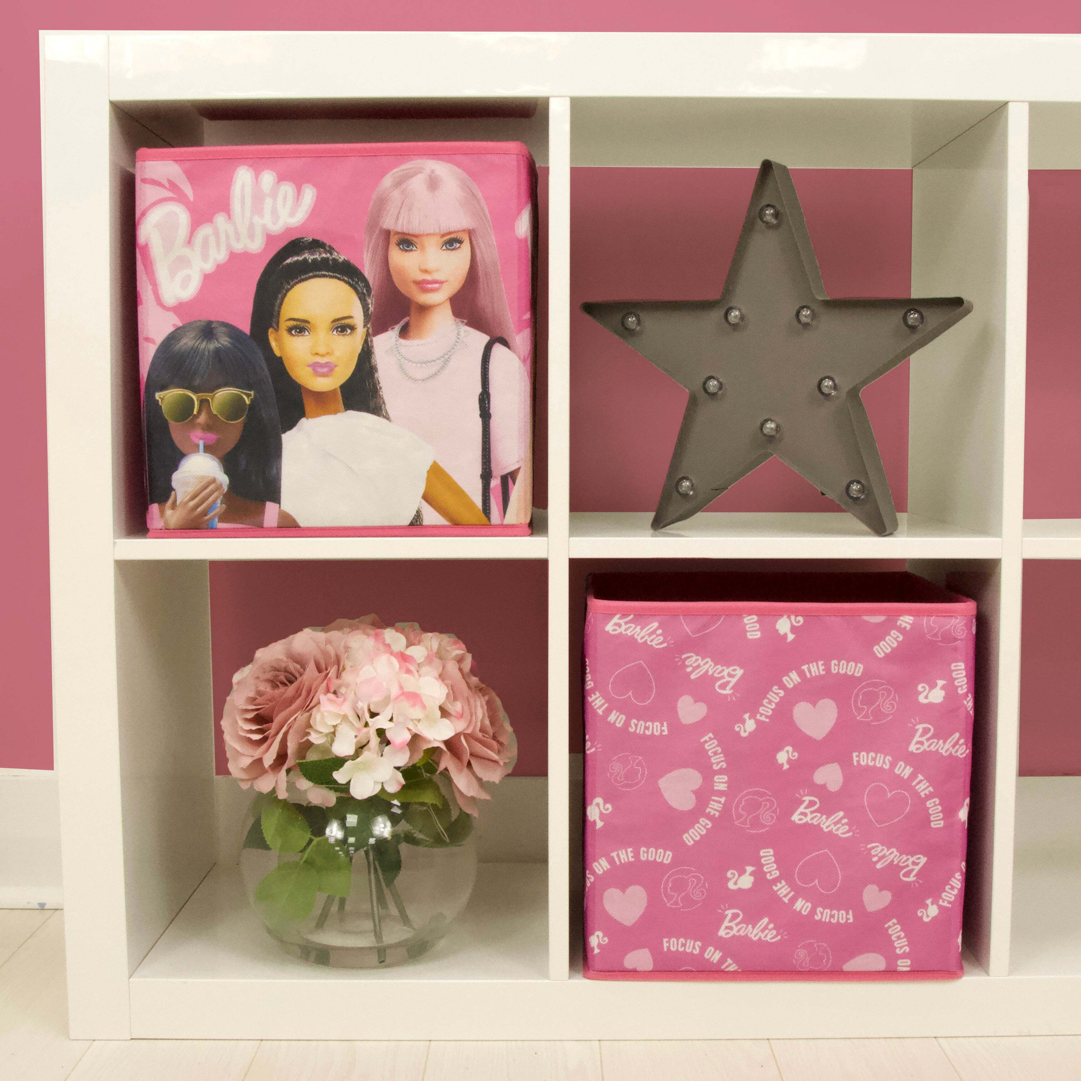 Barbie Pack of 2 Storage Cubes Pink