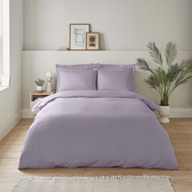 Super Soft Lilac Duvet Cover & Pillowcase Set Lilac (Purple)